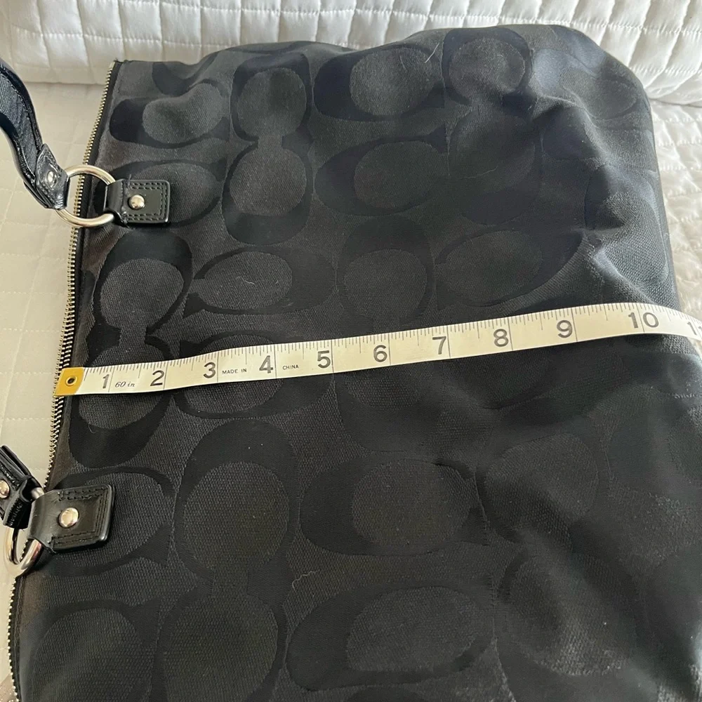 Coach Black Signature Poppy Hearts Glam Bag - Picture 3 of 14